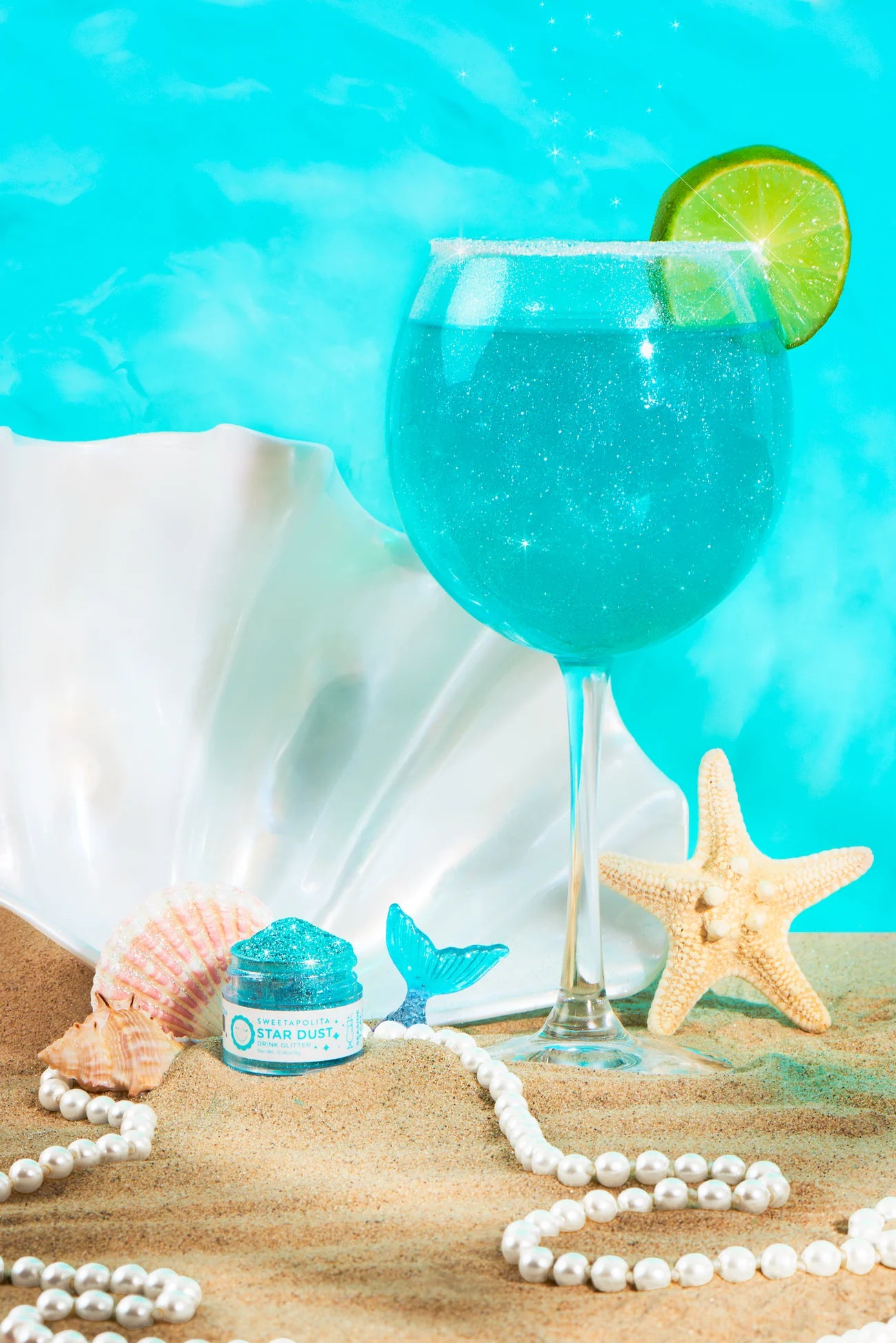 Star Dust Edible Drink Glitter | Seaside Teal