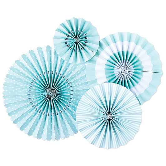 Aqua Blue Party Fans