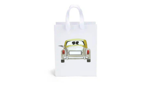 White Euro Gift Bag | "I Do" Car