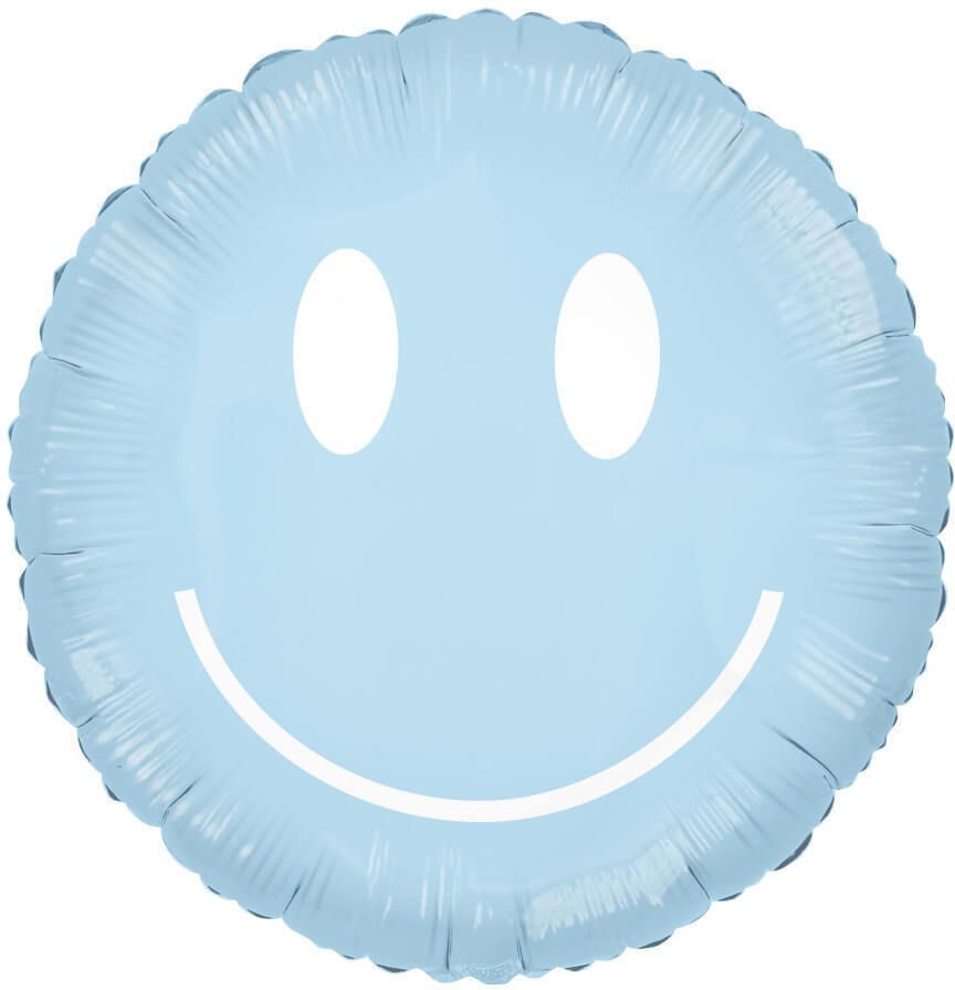 Friendly Smile Blue Balloon 30"