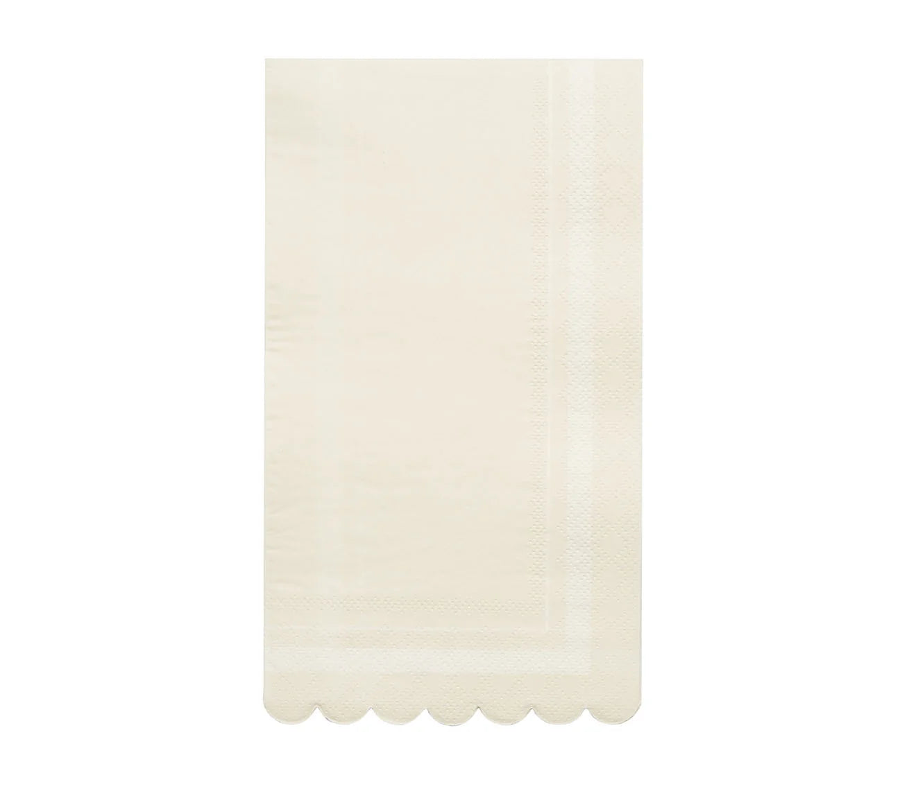 Scalloped Edge Guest Towel | Cream