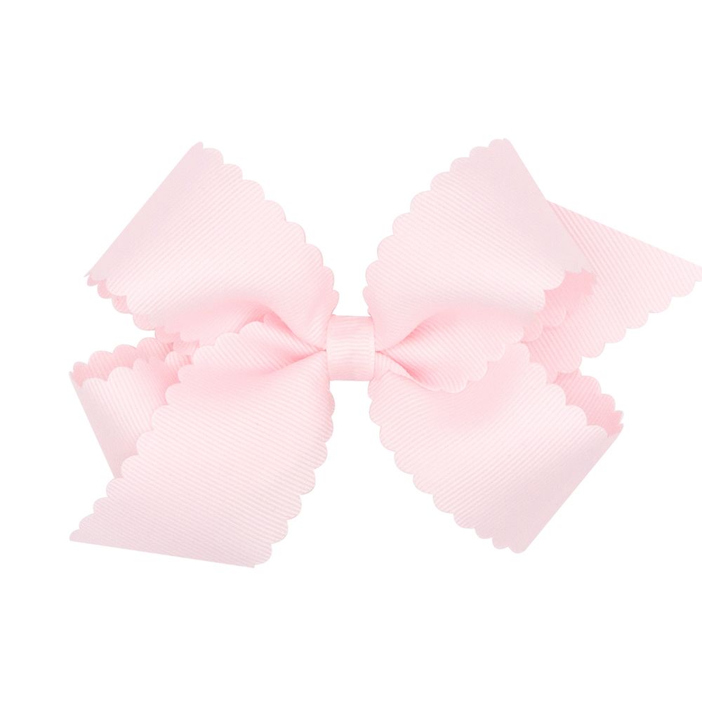 Medium Grosgrain Hair Bow with Scalloped Edge